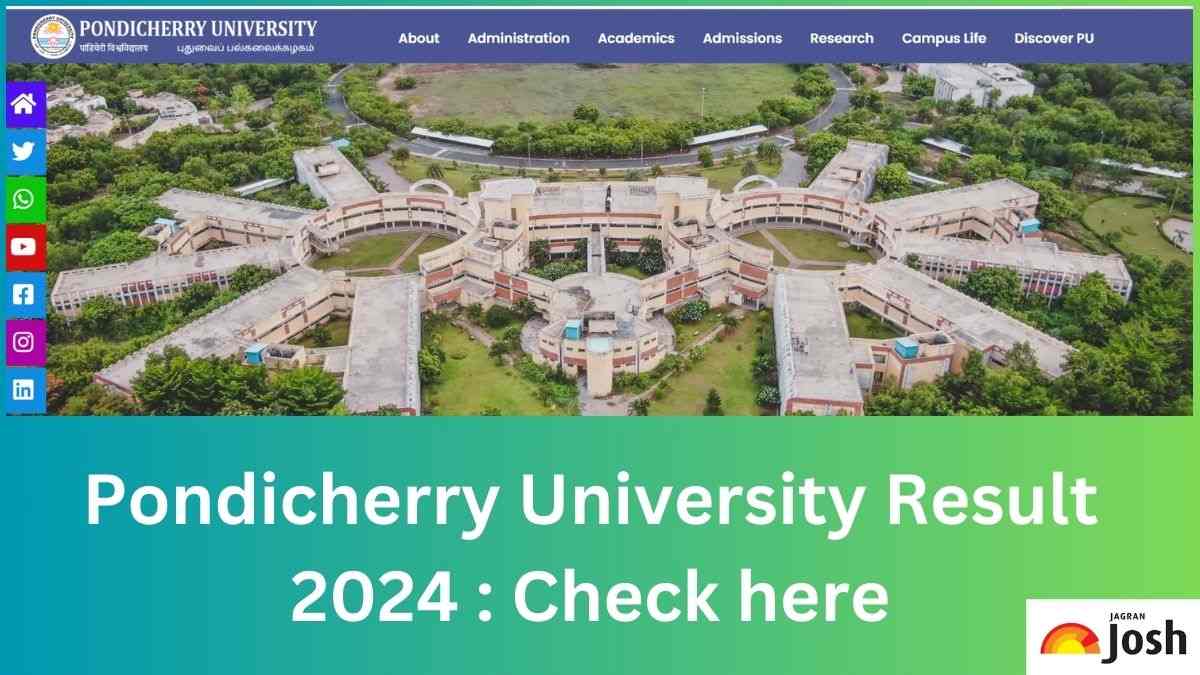 Pondicherry University Result 2024 OUT on pondiuni.edu.in; Direct Link to Download UG and PG Marksheet