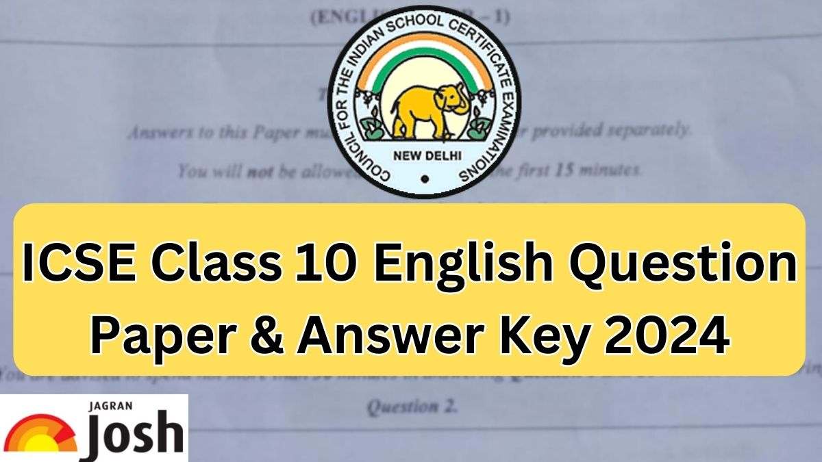 ICSE Class 10 English Question Paper 2024 PDF with Answer Key