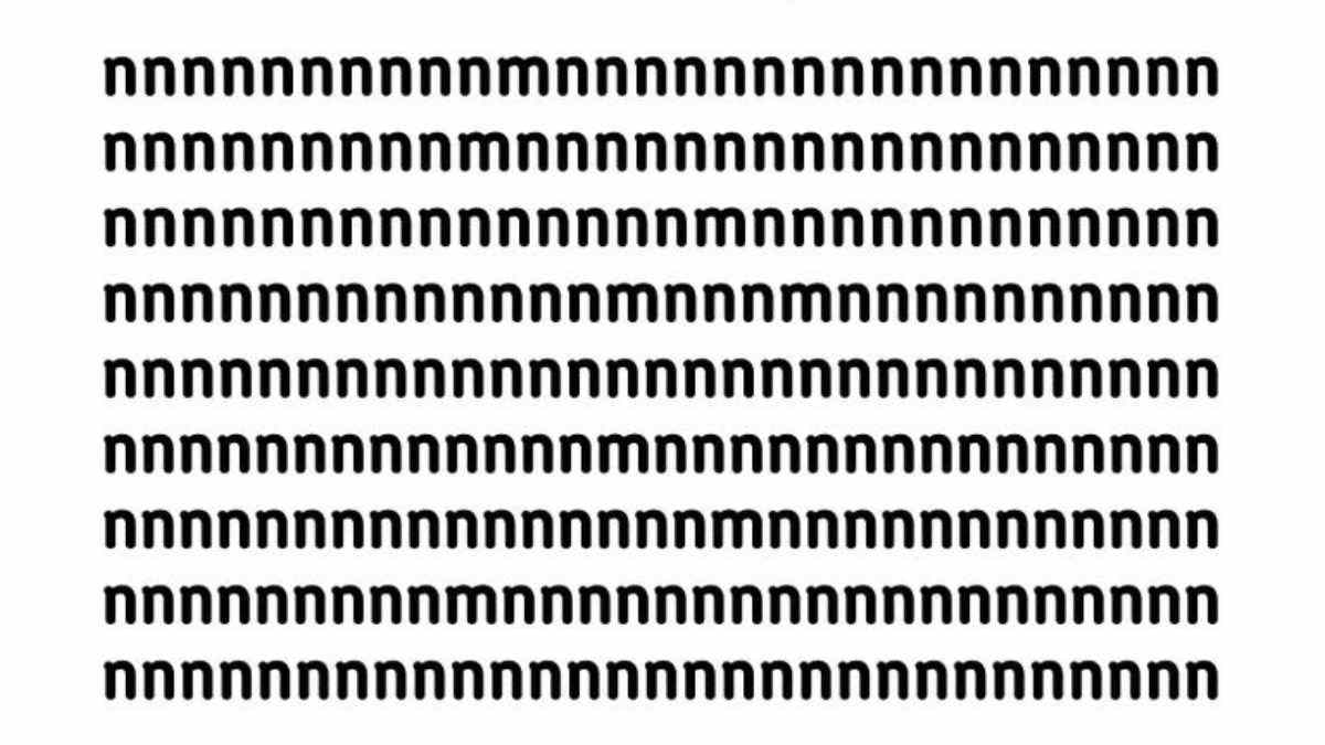 How Many M's Can You Find Among N’s In This Picture Puzzle? A Genius Will Take Only 3 Seconds!