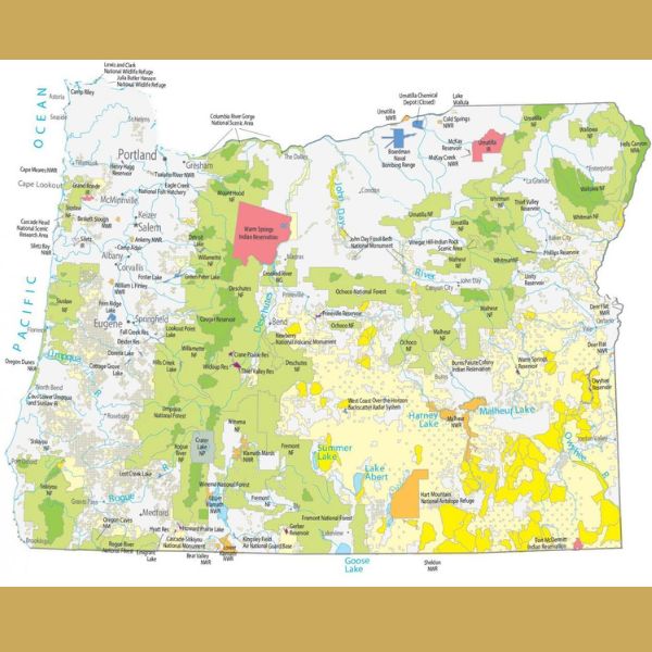 Oregon Map: Official Image, Population and Other Important Details
