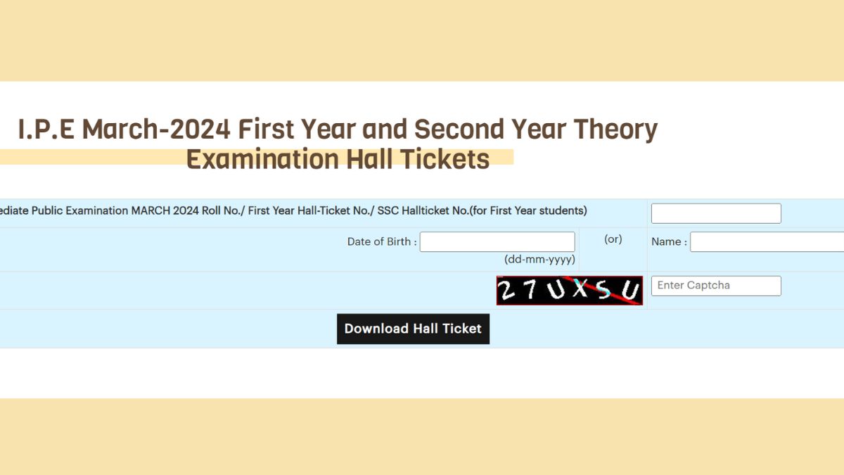 AP Inter Hall Ticket 2024 Download OUT