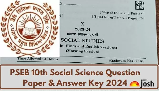Get here PSEB Class 10 Social Science Question Paper 2024 along with Answer key