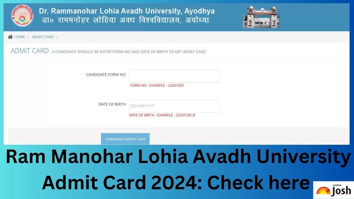 Get the direct link to download RMLAU Admit Card 2024 PDF here.