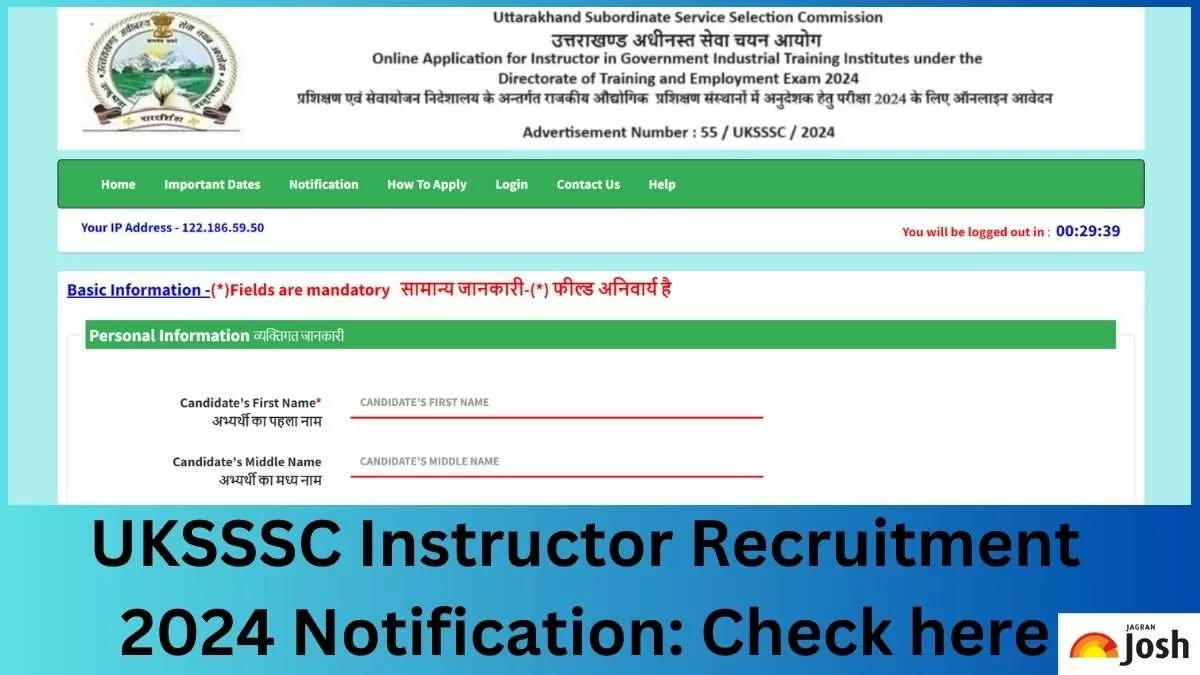 UKSSSC Instructor Recruitment 2024; Apply Online for 370 Posts, Check