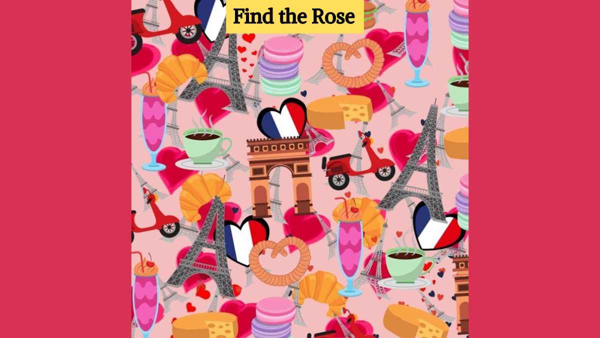 You have the eyes of a hunter if you can spot a rose in the picture in 8 seconds!