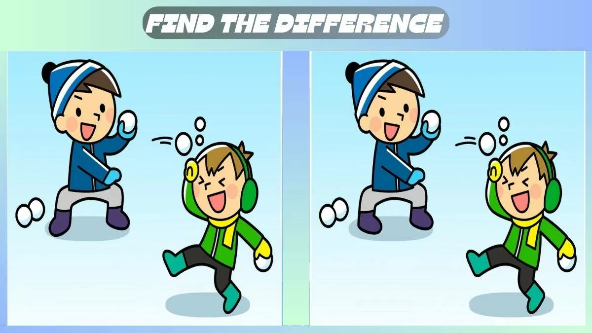 Find 3 Differences In 27 Seconds In This Snow Fight  Picture