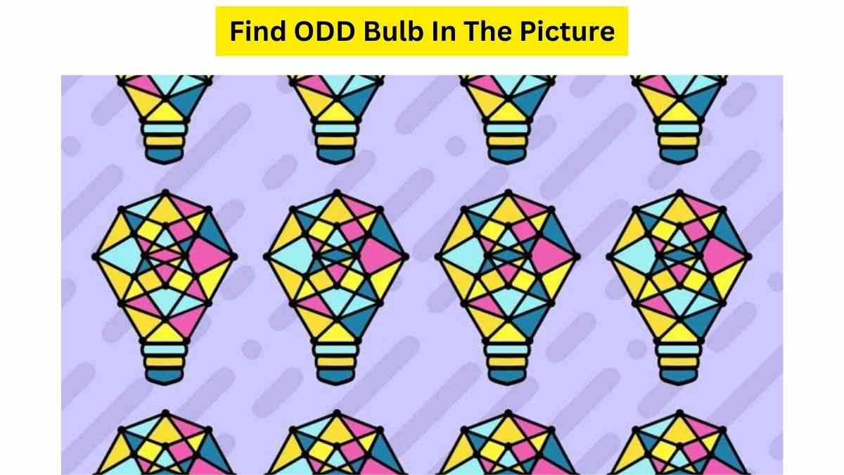 How Fast You  Can Find The ODD Kaleidoscopic Bulb In The Picture? 13 Seconds Left!