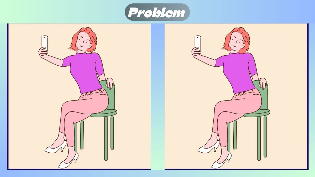 Find 3 Differences In 28 Seconds In Woman Taking Selfie Scene