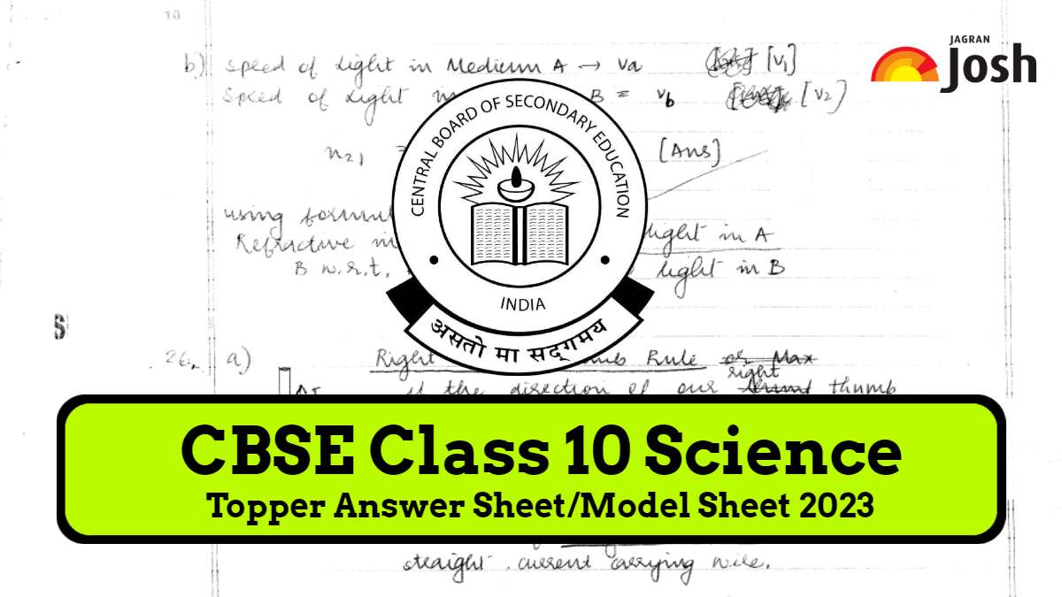 CBSE Topper Answer Sheet Class 10 Science: Model Answer Paper by Topper ...