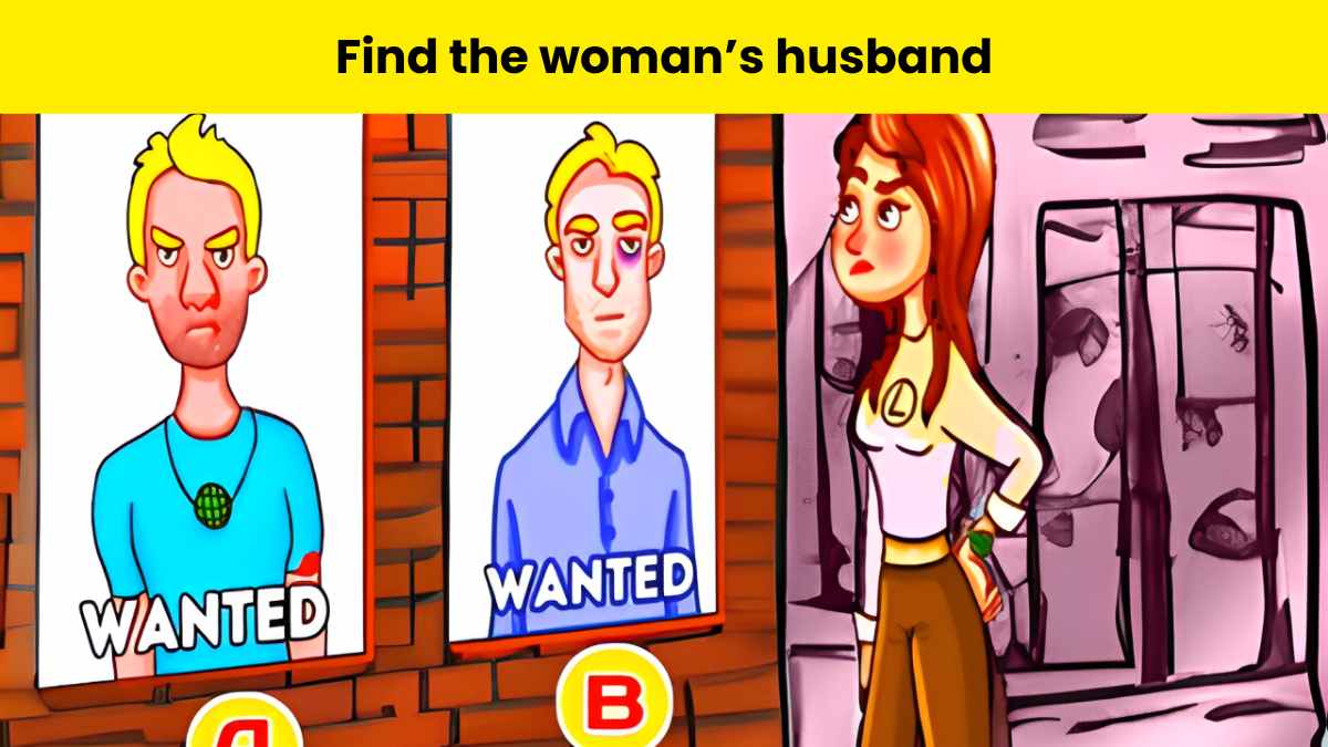 Unlock your inner Sherlock and find the woman’s husband in 4 seconds.