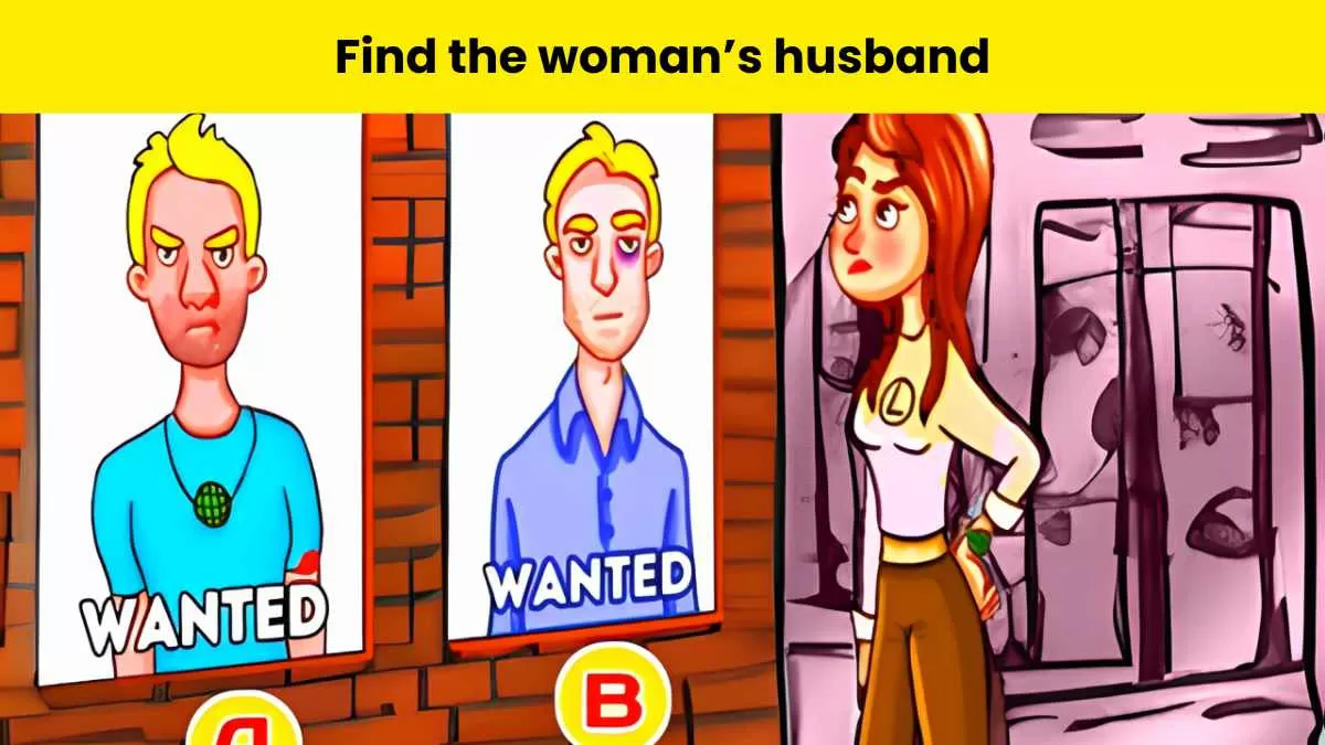 Find the woman’s husband in 4 seconds