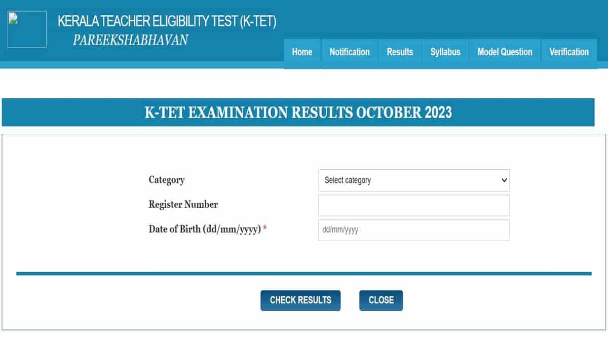 KTET Result 2024 OUT at ktet.kerala.gov.in Download Your Marks Here