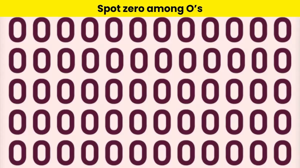 Spot the Zero among Os 