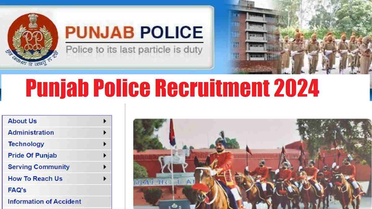 Punjab Police Constable Recruitment 2024; Apply Online Form 1746 Vacancies, Check Details