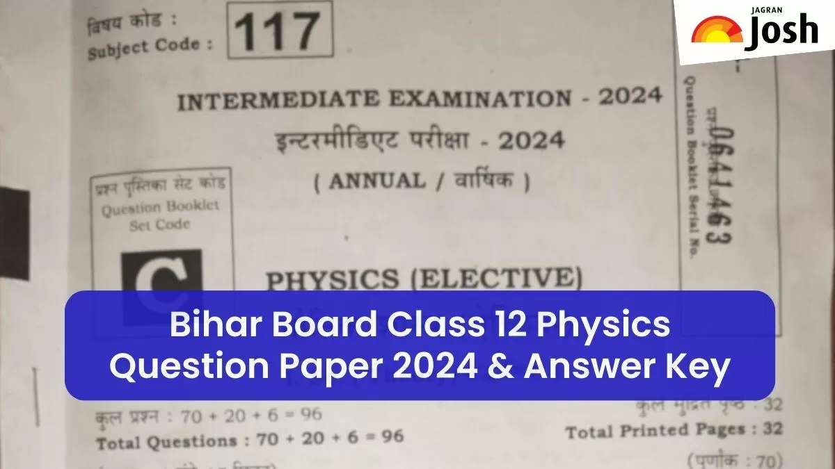 Download Bihar Board Class 12 Physics Question Paper 2024 in PDF