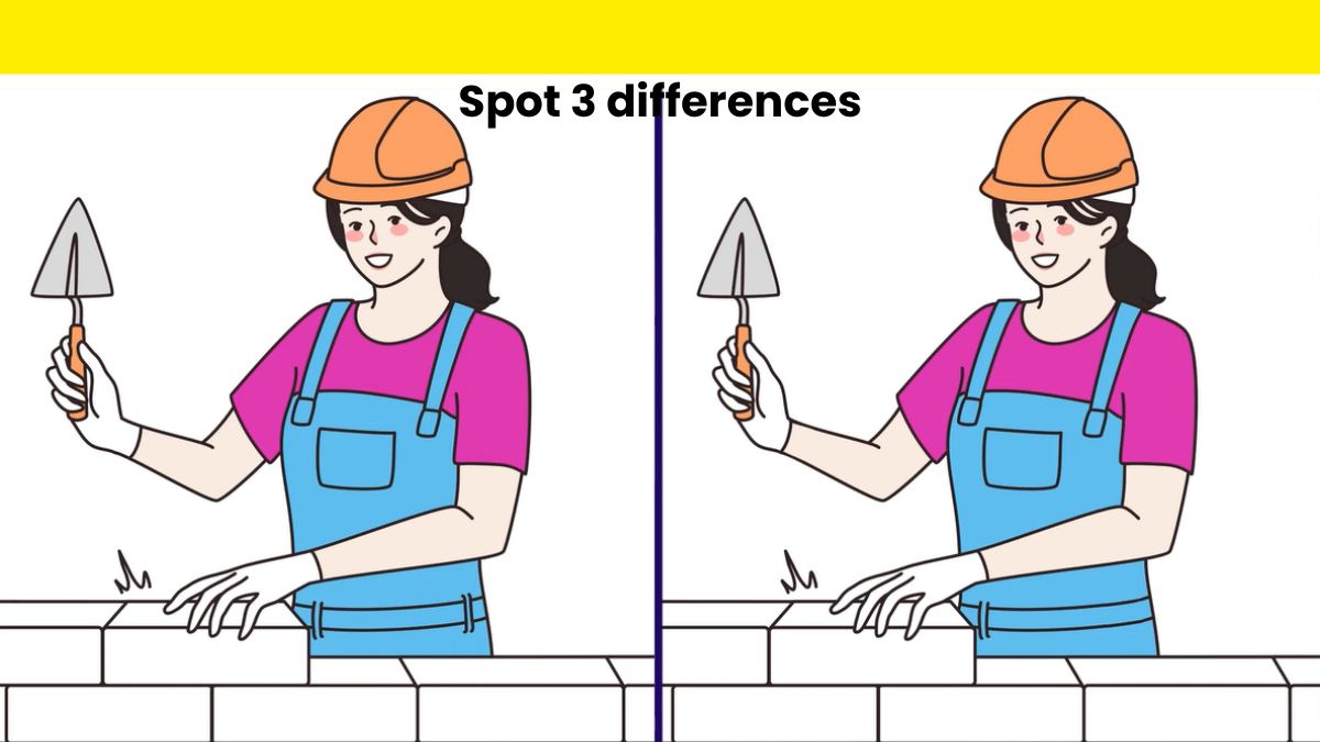 Can you spot 3 differences between the builder pictures in 10 seconds?