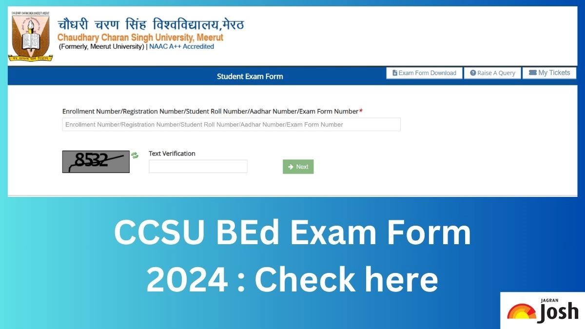 CCSU BEd 2024 Exam Form Direct Link And Steps To Fill Out The Form