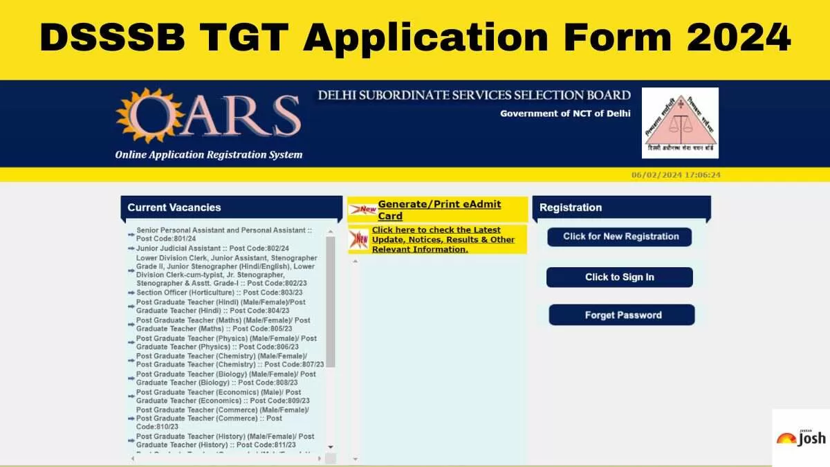 DSSSB TGT Apply Online 2024 Direct Application Form Link Here   DSSSB TGT Application Form.webp