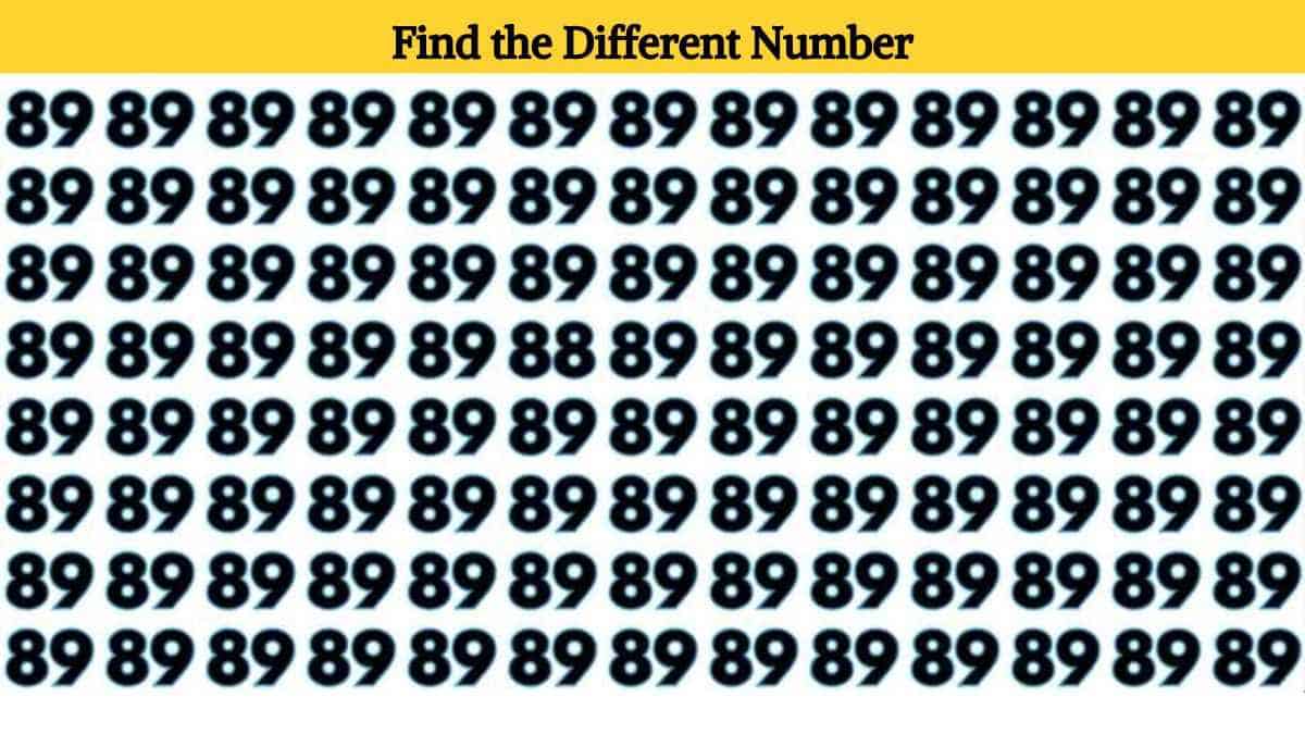 Optical Illusion: Find the different number in the picture in 5 seconds!