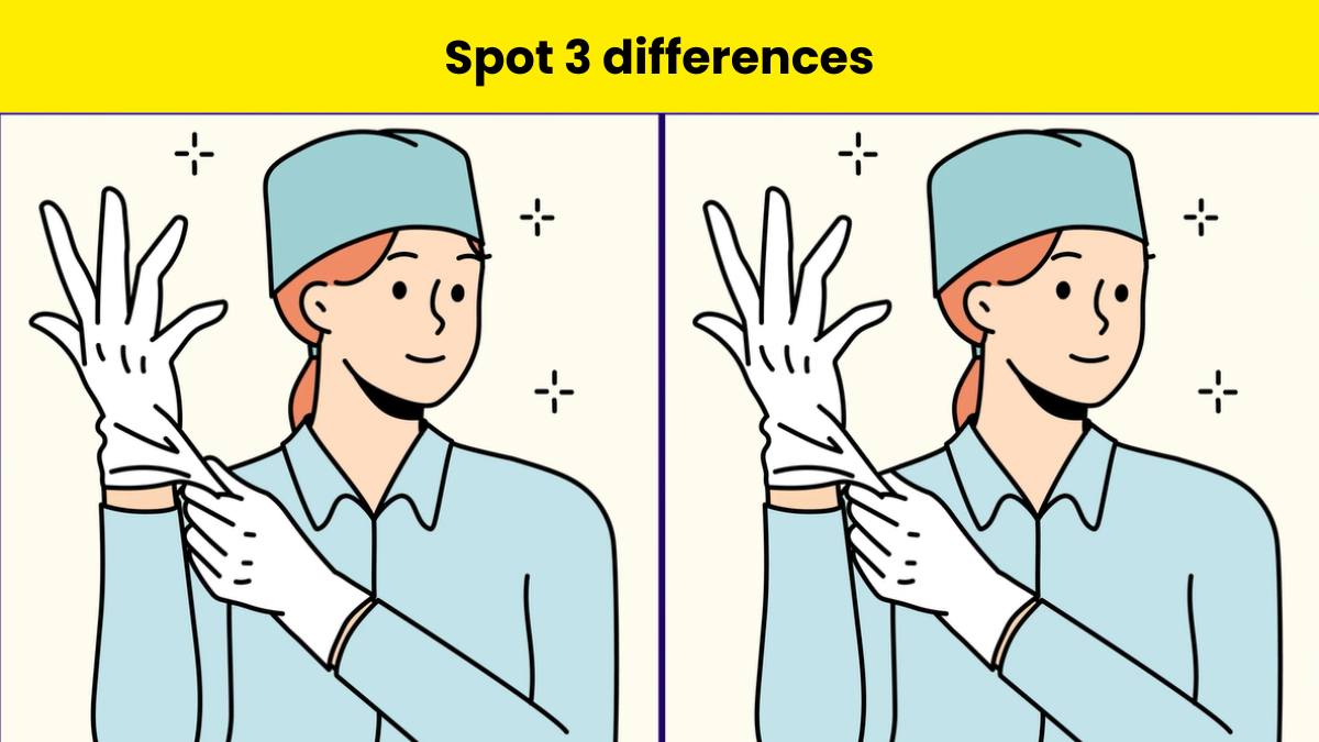 Use your sharp eyes to spot 3 differences between the two surgeon pictures within 8 seconds.