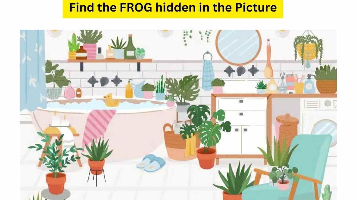  Only 1 Out Of 20 Puzzle Champions Can Find The FROG In The Bathroom To Test Your IQ. 21 Seconds Left!