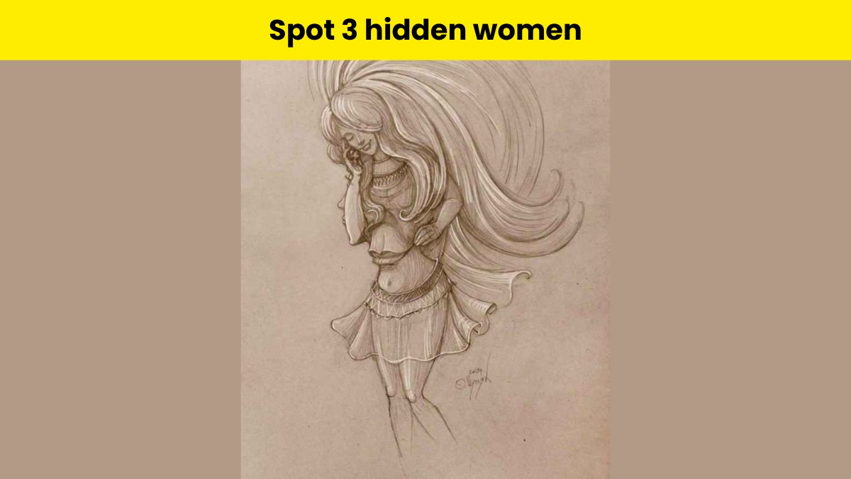 You have incredible observation skills if you can spot three women hidden in the painting within 6 seconds. 