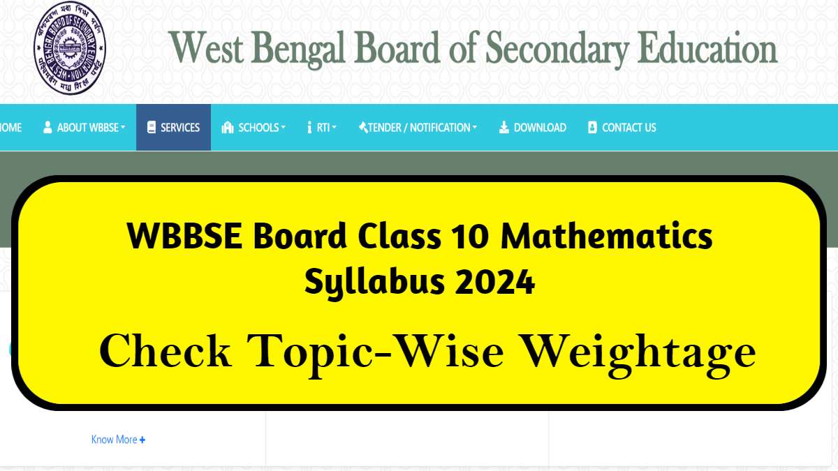 WBBSE Board Class 10 Mathematics Syllabus 2024: Chapter-wise High Scoring Topics Here for West Bengal Madhyamik Pariksha