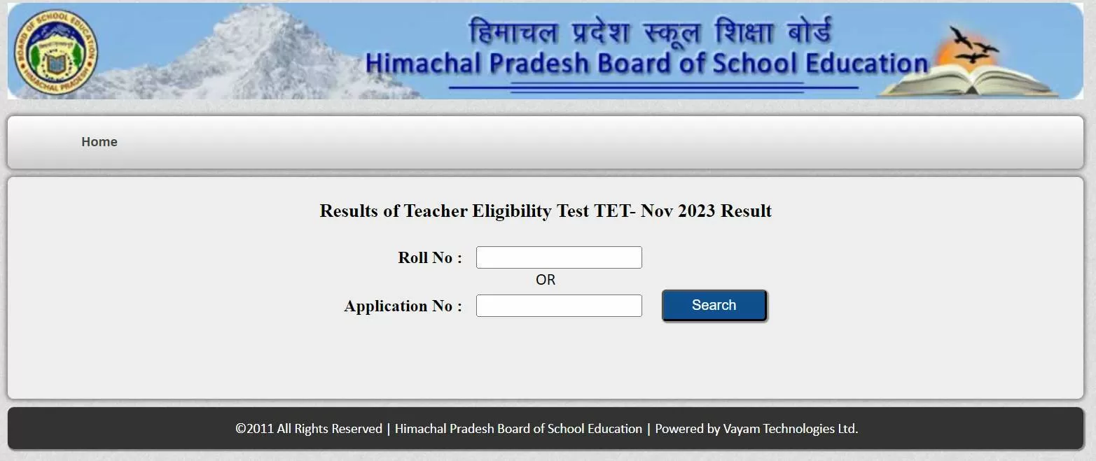 हिमाचल प्रदेश TET नवंबर 2023 के नतीजे देखने का डायरेक्ट लिंक इस लेख से प्राप्त कर सकते हैं। रिजल्ट देखने के लिए आपको लॉगिन क्रेडेंशियल दर्ज करने होंगे।