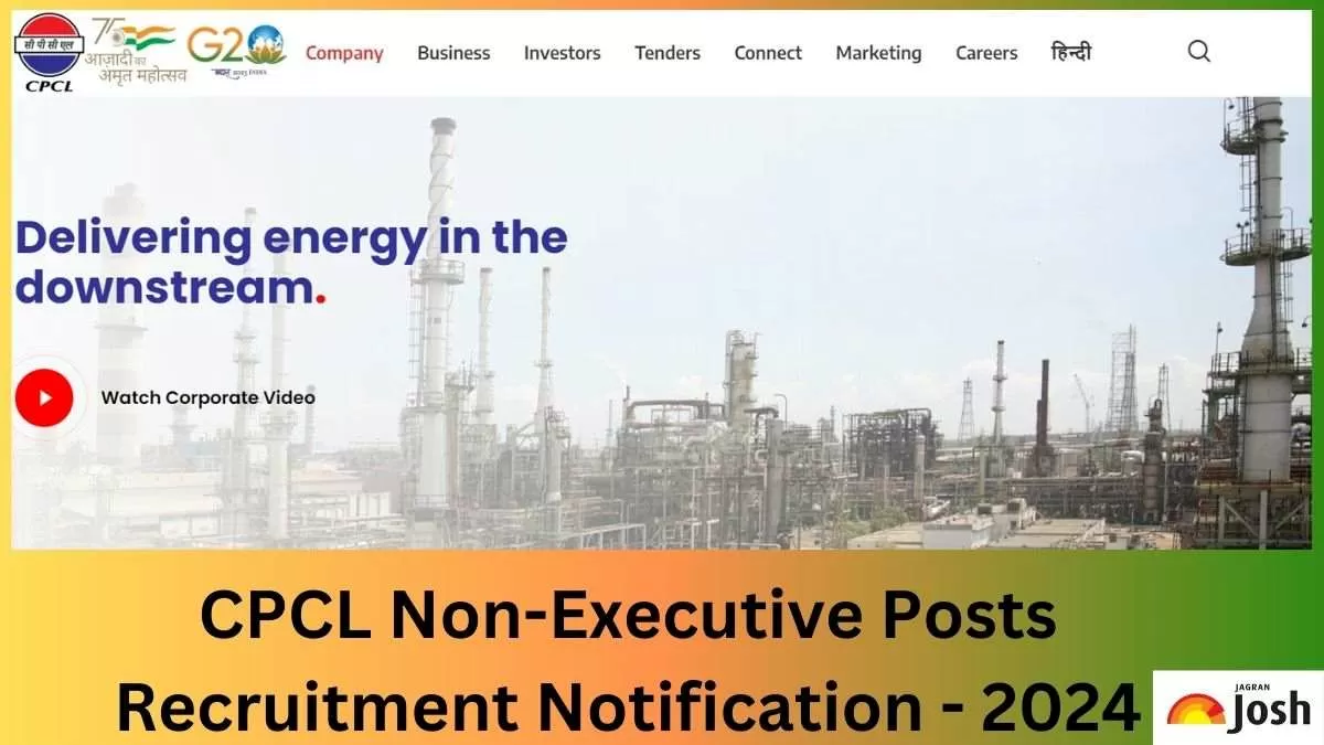 Check CPCL Non-Executive Recruitment Notification 2024 here