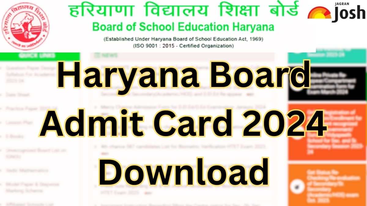 HBSE Haryana Board Card 2024: Release Date, Important Details and Exam Day Guidelines