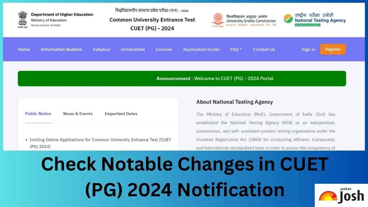 Check Notable Changes in CUET (PG) 2024 Notification