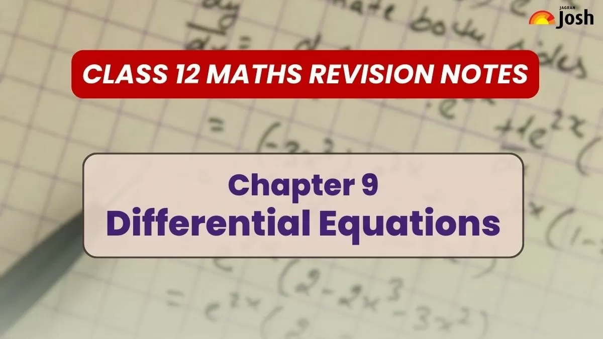 Download PDF for CBSE Class 12 Maths Differential Equations Quick Revision Notes