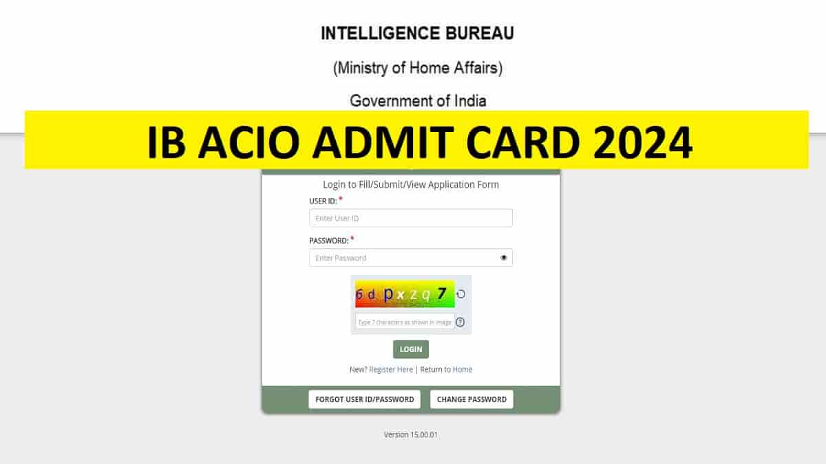 IB ACIO Admit Card 2024 Released at mha.gov.in, Direct Link to Download