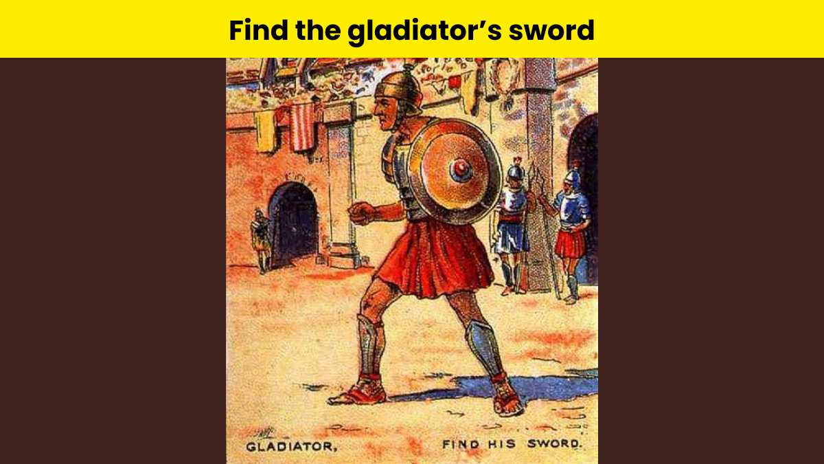 If you can find the gladiator’s sword in the arena within 7 seconds, you have sharp eyes.