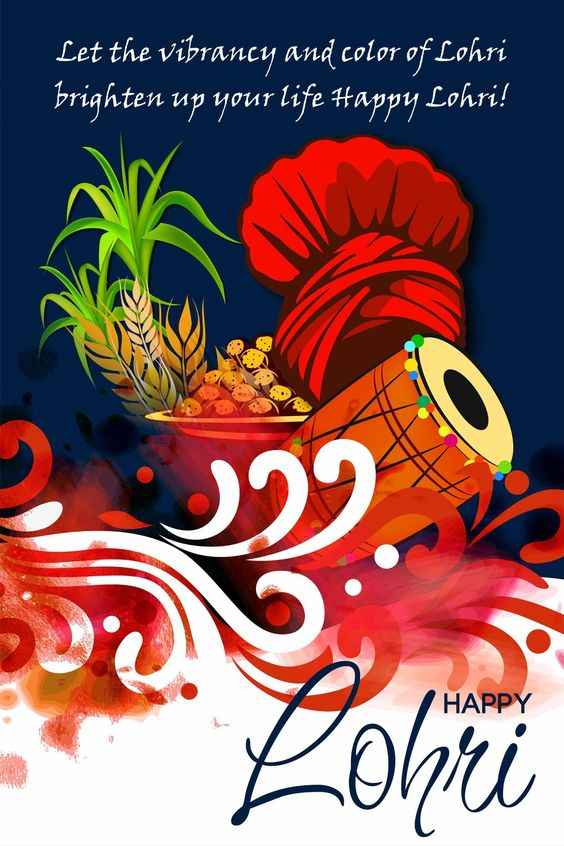 Happy Lohri Message Poster