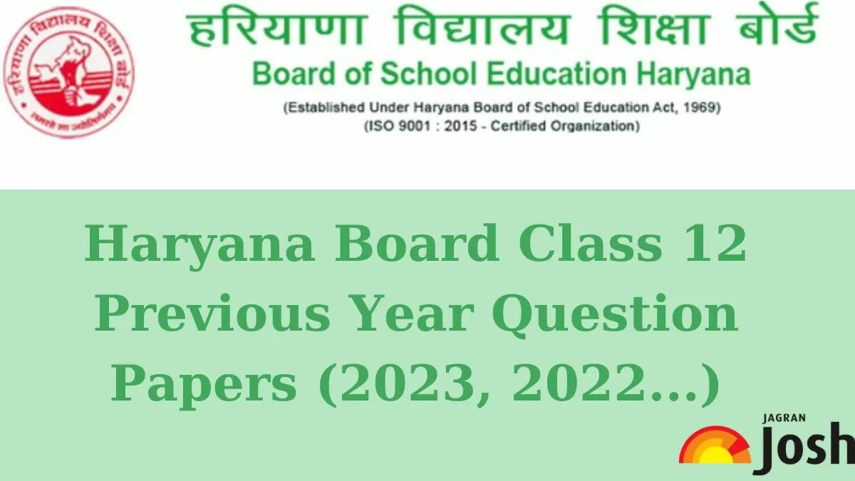 HBSE Previous Year Question Paper Class 12 with Solution PDF Download