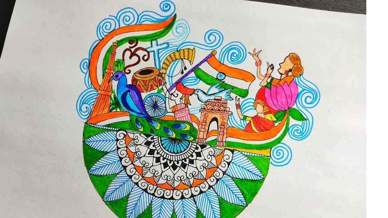 republic day drawing competition pictures ||independence day - YouTube