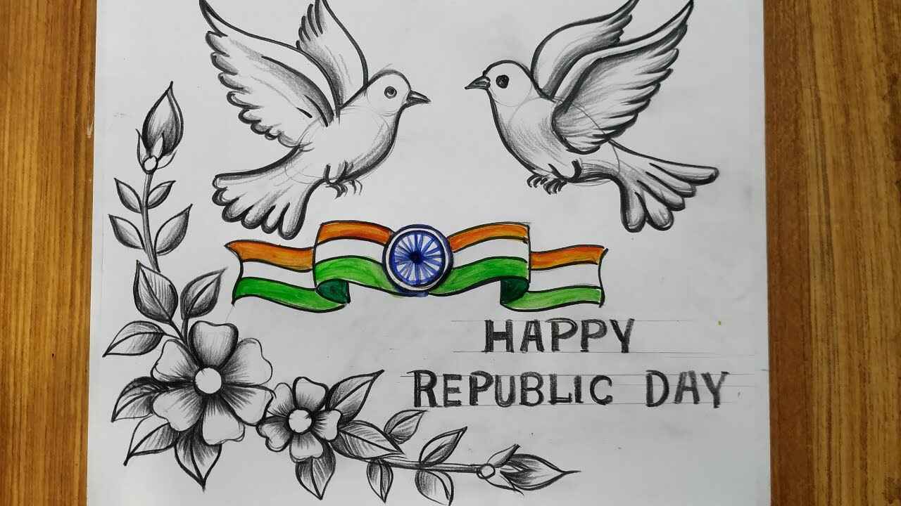 Drawing on Indian Republic Day Very Easy | 26 January Drawing | Jay Hind |  Indian Flag Drawing easy - YouTube | Flag drawing, Easy drawings, Republic  day