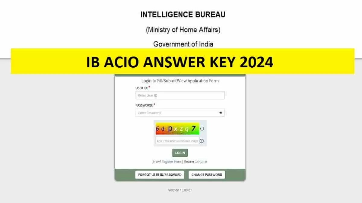 IB ACIO Answer Key 2024 OUT at mha.gov.in Check Updates Here