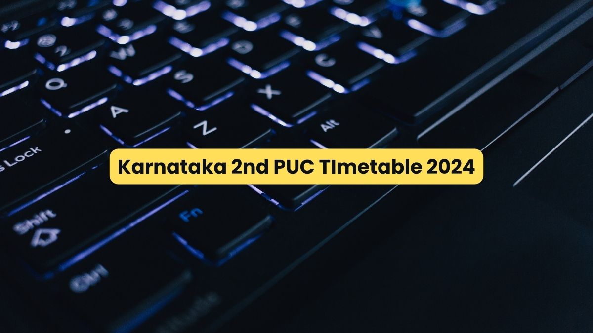 Karnataka 2nd PUC Timetable 2024 