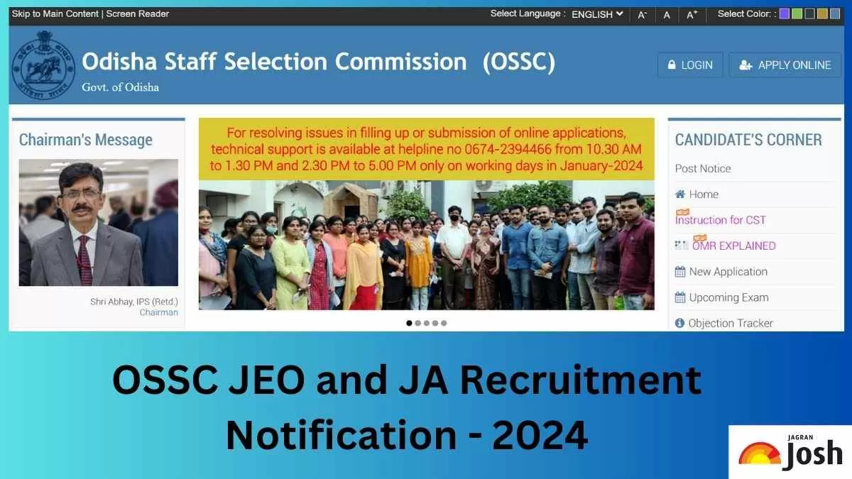 Check OSSC Junior Enforcement Officer Notification 2024 here