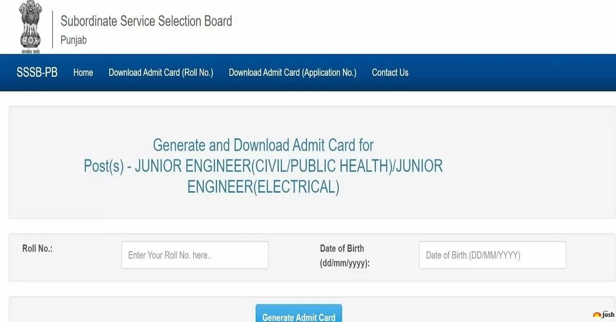 PSSSB JE Admit Card 2024 Released At Sssb.punjab.gov.in For Junior ...