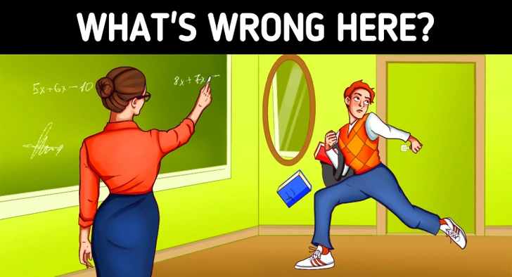 Use Your Brain Power To Find The Mistake In The Classroom Picture Within 19 Seconds!