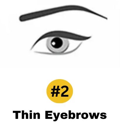 eyebrows personality traits