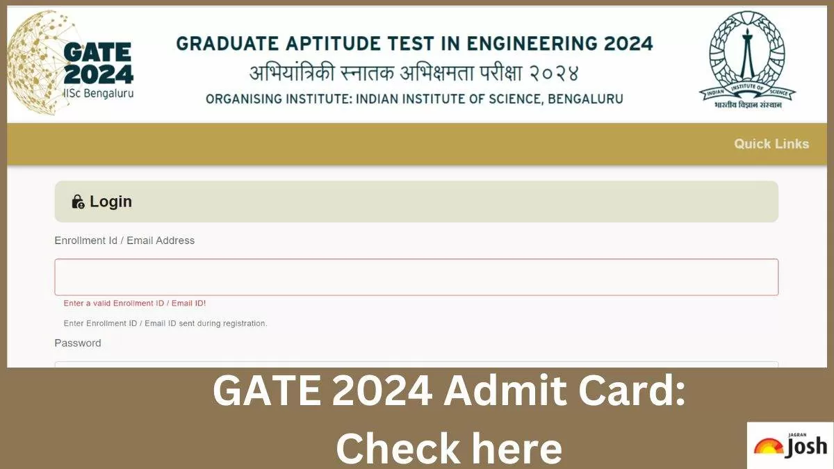 GATE 2024 Admit Card Out at gate2024.iisc.ac.in; Direct Link to