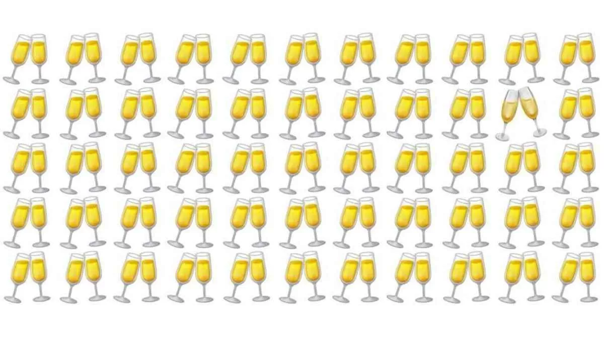 Find different pair of champagne glasses