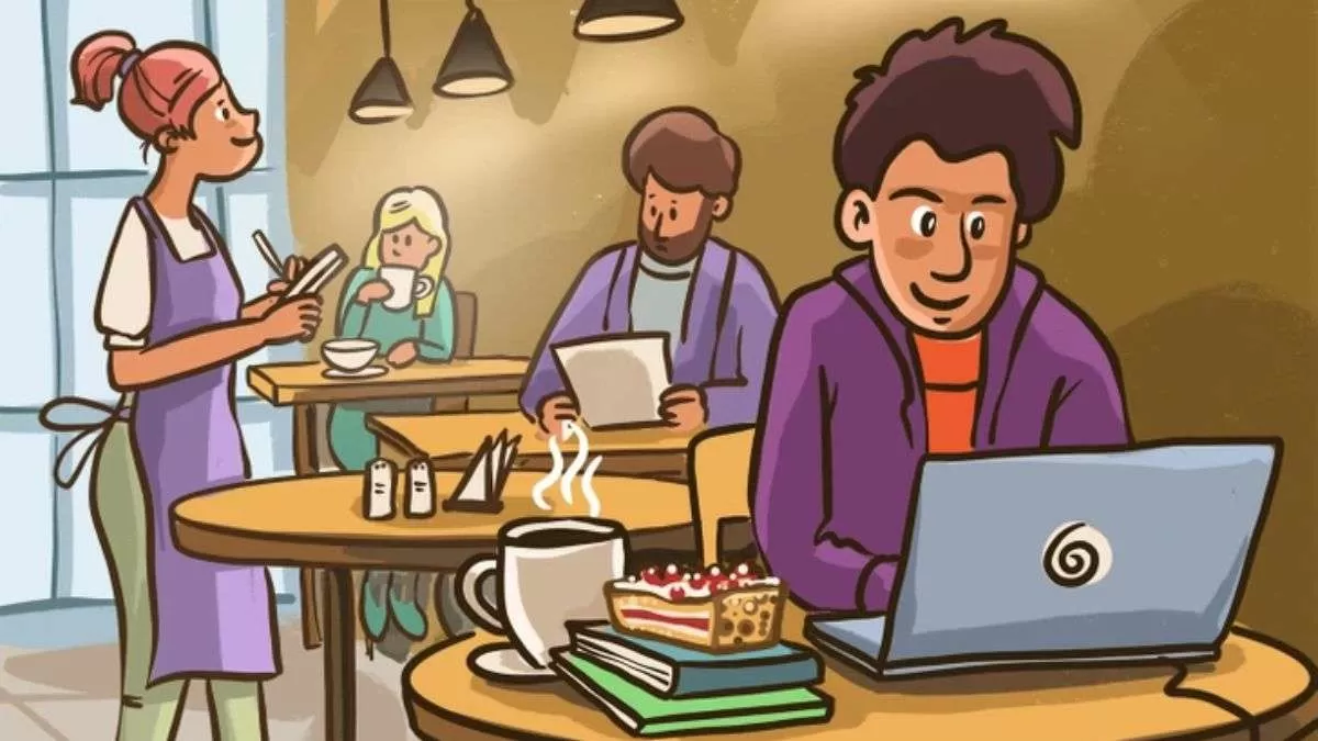 Picture Puzzle IQ Test: Spot The Mistake In This Cafe Scene.