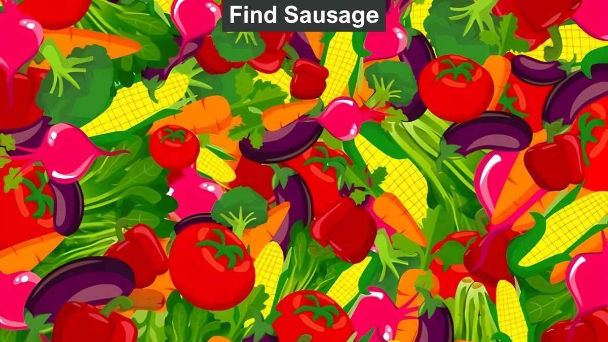 Test your eye power by finding a sausage among vegetables in 6 seconds!