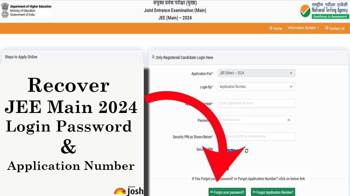 How to Retrieve JEE Main Password and Application Number for NTA JEE ...