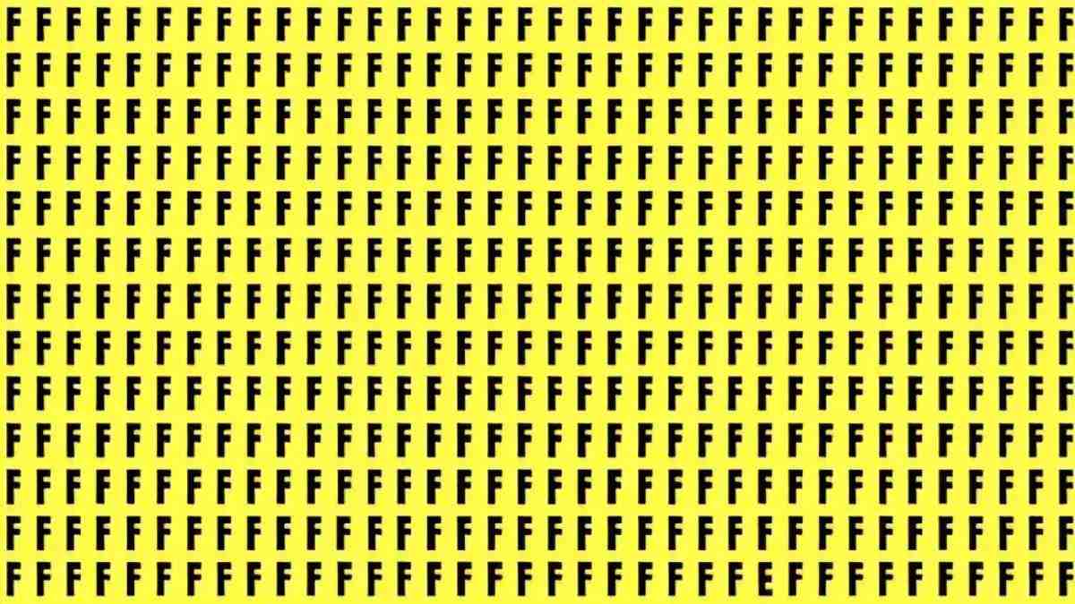 Optical Illusion IQ Test: Use Your Sharp Observation Skills To Spot Letter E Among Fs In 8 Seconds!